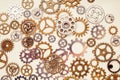 Vintage gear wheels on light background Royalty Free Stock Photo