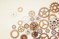 Vintage gear wheels on light background Royalty Free Stock Photo