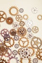 Vintage gear wheels on light background Royalty Free Stock Photo