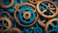 vintage gears background detail concept industry