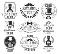 Vintage Gentlemen Club Logos Set