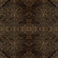 Vintage geometric arts and deco line ornate woodcut style. Generative AI