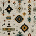 Vintage Geometric Pattern in Earthy Tones on Textured Background Royalty Free Stock Photo