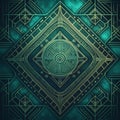 vintage geometric pattern with grunge background