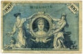 Vintage German banknote Royalty Free Stock Photo