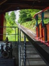 Vintage giessbach rail waiting in the station Royalty Free Stock Photo