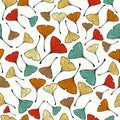 Vintage Ginko biloba Leaf pattern