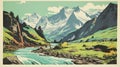 Vintage Glacier Postcard For Great Smoky Mountains National Park