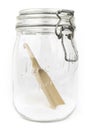 Vintage glass jar with sugar