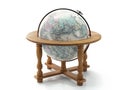 Vintage globe on wooden stand