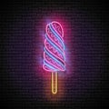 Vintage Glow Signboard with Lolly Pop Ice Cream