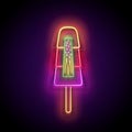 Vintage Glow Signboard with Lolly Pop Ice Cream