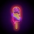 Vintage Glow Signboard with Lolly Pop Ice Cream