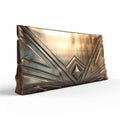 Vintage Gold Art Deco 3d Printed Clutch Leather Bag