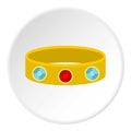 Vintage gold bangle icon circle