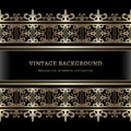 Vintage gold border lace frame Royalty Free Stock Photo
