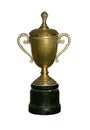 Vintage gold cup with path Royalty Free Stock Photo