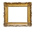 Vintage gold frame isolated