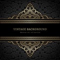 Vintage gold lacy background