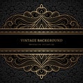 Vintage gold lacy background Royalty Free Stock Photo