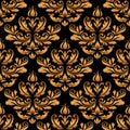 Vintage gold damask pattern Royalty Free Stock Photo