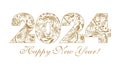 2024 vintage gold pattern