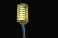 Vintage gold studio microphone 3D rendering