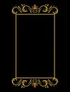 Vintage gold vector frame Royalty Free Stock Photo