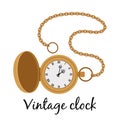 Vintage gold watch icon Royalty Free Stock Photo