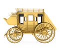 Vintage Golden Carriage Isolated Royalty Free Stock Photo