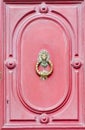 Vintage golden door knocker Royalty Free Stock Photo