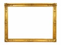 Vintage golden frame with blank space