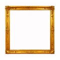 Vintage golden frame with blank space