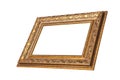 Vintage golden frame with blank space. Royalty Free Stock Photo