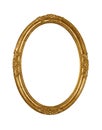 Vintage golden oval round picture frame Royalty Free Stock Photo