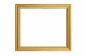 Vintage golden photo frame with blank space on white background for text and advertising interior home and living classic Royalty Free Stock Photo