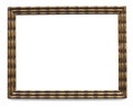 Vintage golden picture frame with clipping path