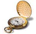 Vintage golden pocket watch Royalty Free Stock Photo