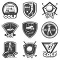 Vintage Golf Labels Set