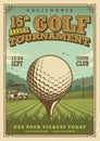 Vintage golf poster
