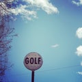 Vintage golf sign