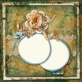 Vintage gorgeous background with photo-frame