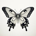 Vintage Gothic Butterfly Vector Illustration With Hyper-realistic Details