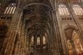 Vintage Gothic cathedral of Paris - retro style