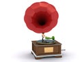 Vintage gramophone isolated Royalty Free Stock Photo