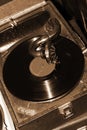 Vintage gramophone player Royalty Free Stock Photo