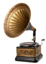 Vintage gramophone record player.s Royalty Free Stock Photo