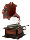 Vintage gramophone record player.s Royalty Free Stock Photo