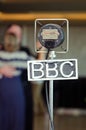 Vintage grampian retro bbc microphone at a retro event