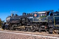 Vintage Grand Canyon train on the railroad in Arizona, USA Royalty Free Stock Photo